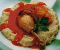 CHICKEN WITH EGGPLANT PUREE