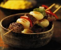 SKEWERED LAMB AND VEGETABLES