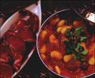 DRIED BEANS WITH PASTIRAMI